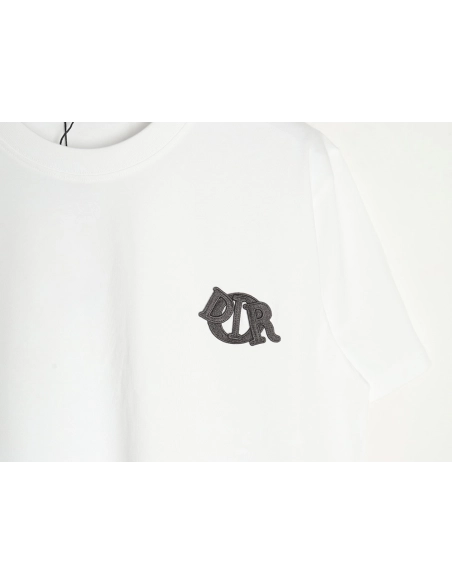 Dior four-color embroidered chapter letter T-shirt,Dior