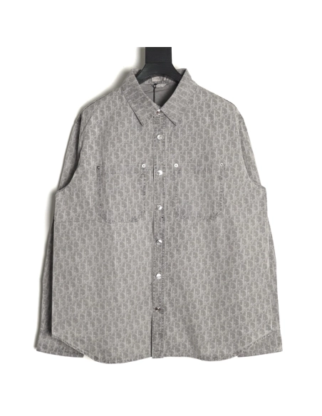 Dior all over printed presbyopia denim shirt,Dior