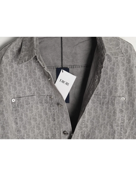 Dior all over printed presbyopia denim shirt,Dior