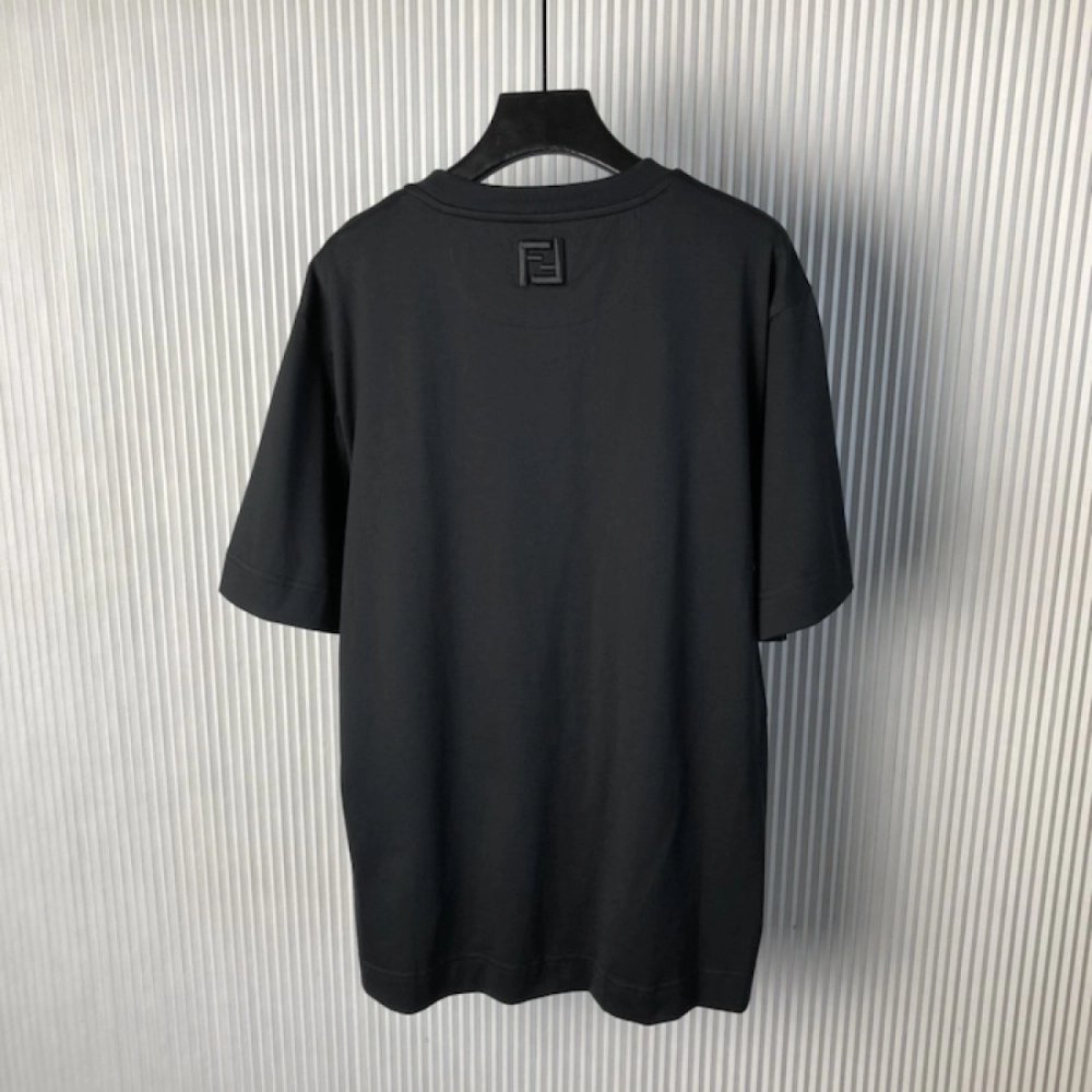 Fendi Black cotton Fendilicious T-shirt,Fendi T Shirt,Tshirt,Low price high quality.
