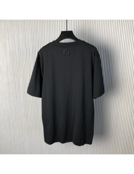 Fendi Black cotton Fendilicious T-shirt,Fendi T Shirt,Tshirt,Low price high quality.