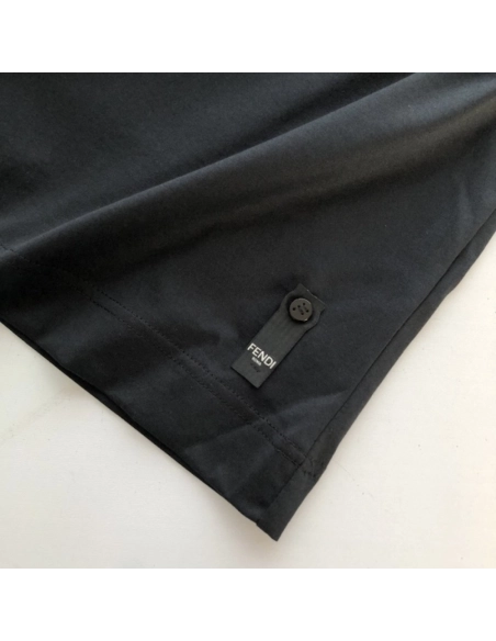 Fendi Black cotton Fendilicious T-shirt,Fendi T Shirt,Tshirt,Low price high quality.