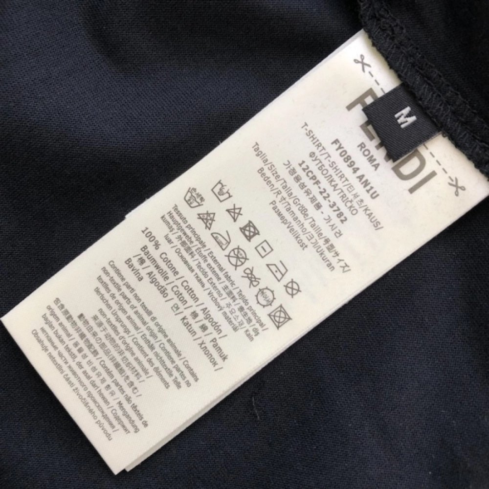 Fendi Black cotton Fendilicious T-shirt,Fendi T Shirt,Tshirt,Low price high quality.
