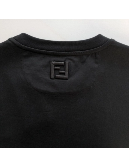 Fendi Black cotton Fendilicious T-shirt,Fendi T Shirt,Tshirt,Low price high quality.