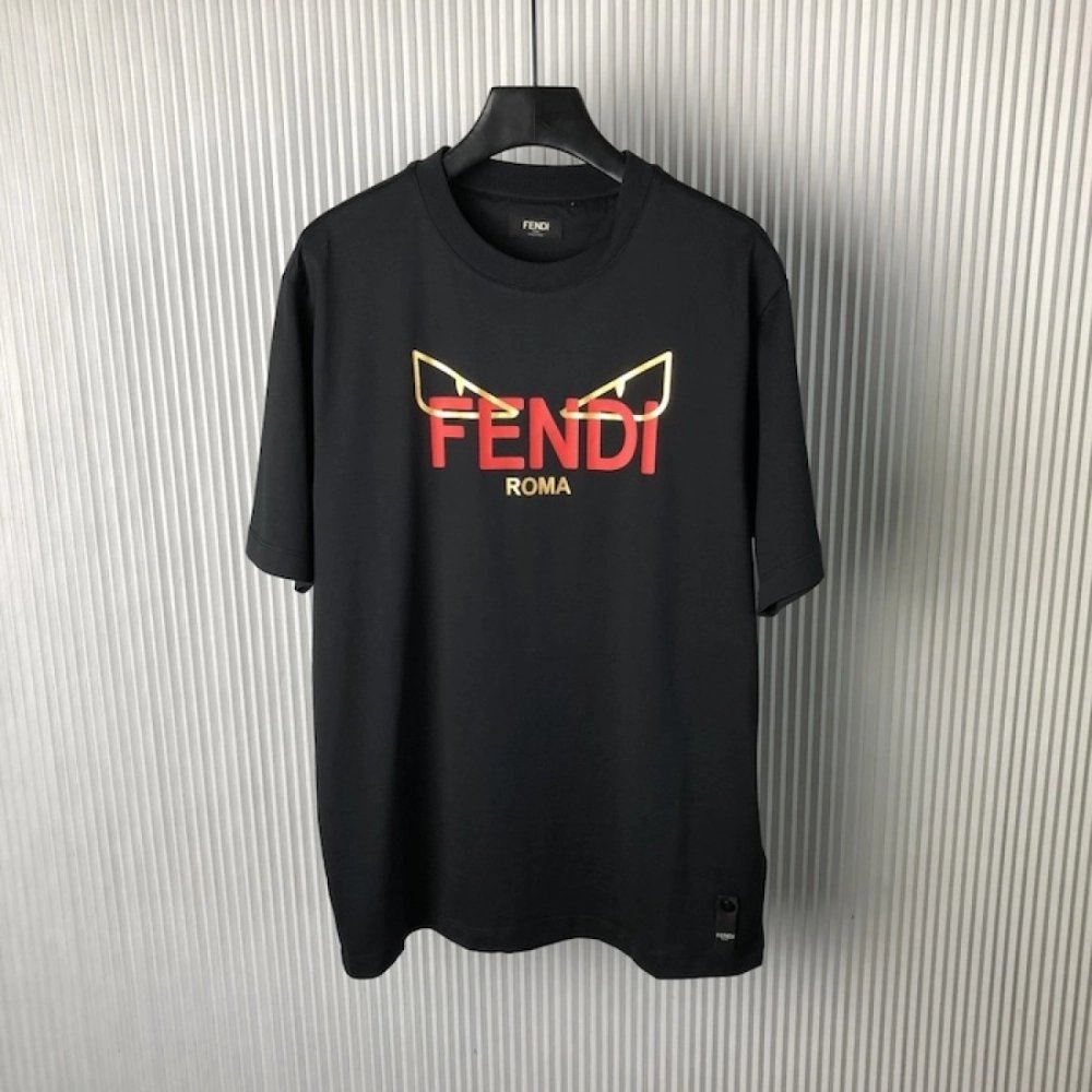 Fendi Lunar New Year black cotton T shirt,Fendi T Shirt,Tshirt,Low price high quality.