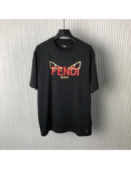 Fendi Lunar New Year black cotton T shirt,Fendi T Shirt,Tshirt,Low price high quality.