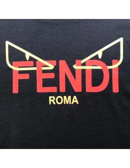Fendi Lunar New Year black cotton T shirt,Fendi T Shirt,Tshirt,Low price high quality.