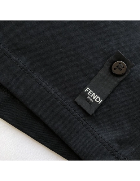 Fendi Lunar New Year black cotton T shirt,Fendi T Shirt,Tshirt,Low price high quality.