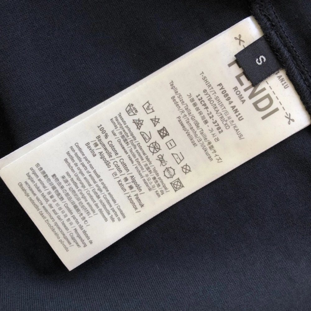 Fendi Lunar New Year black cotton T shirt,Fendi T Shirt,Tshirt,Low price high quality.