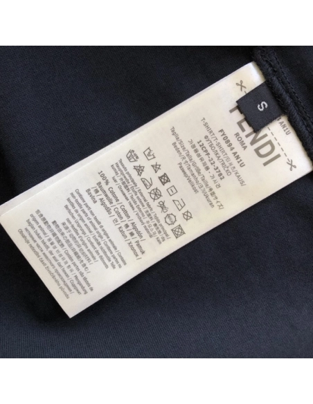 Fendi Lunar New Year black cotton T shirt,Fendi T Shirt,Tshirt,Low price high quality.