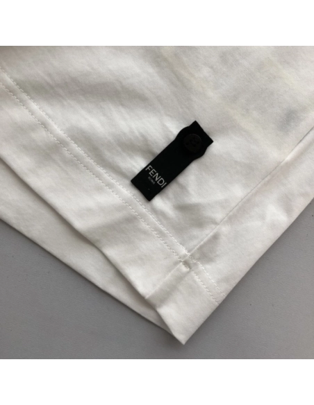Fendi White Color cotton Fendilicious T-shirt,Fendi T Shirt,Tshirt,Low price high quality.