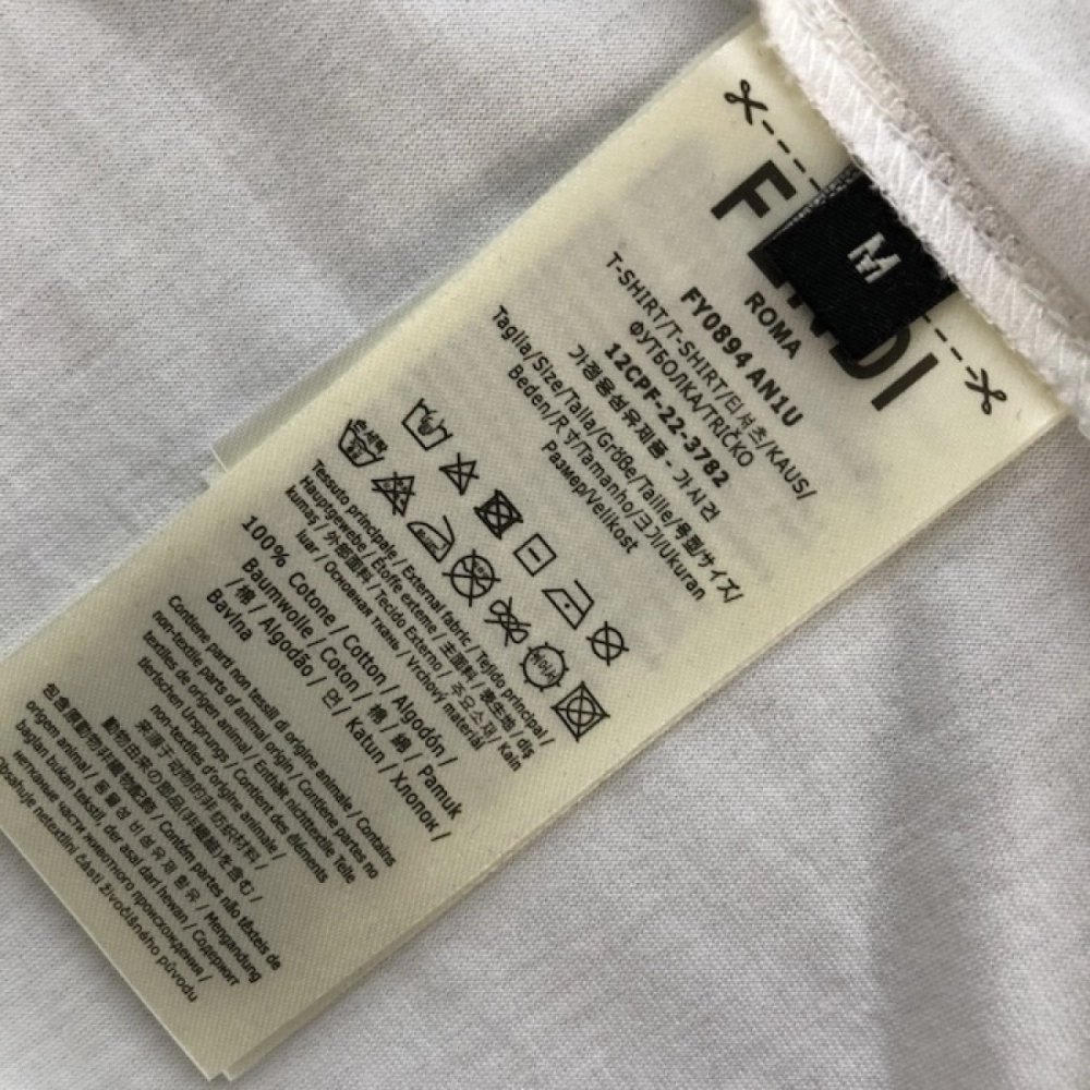 Fendi White Color cotton Fendilicious T-shirt,Fendi T Shirt,Tshirt,Low price high quality.