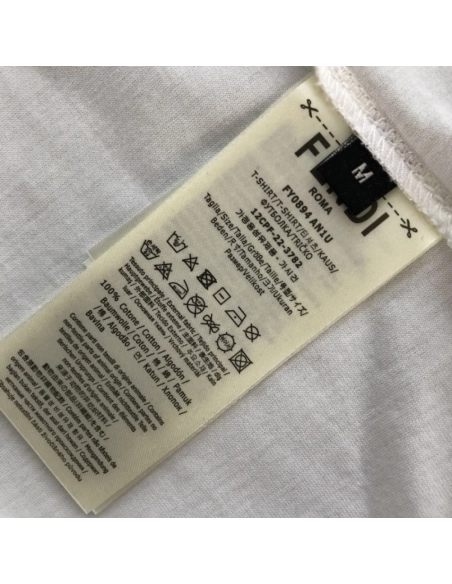 Fendi White Color cotton Fendilicious T-shirt,Fendi T Shirt,Tshirt,Low price high quality.