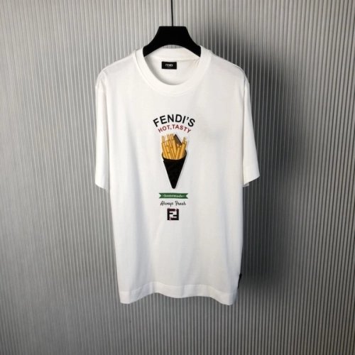 Fendi White cotton Fendilicious T-shirt,Fendi T Shirt,Tshirt,Low price high quality.
