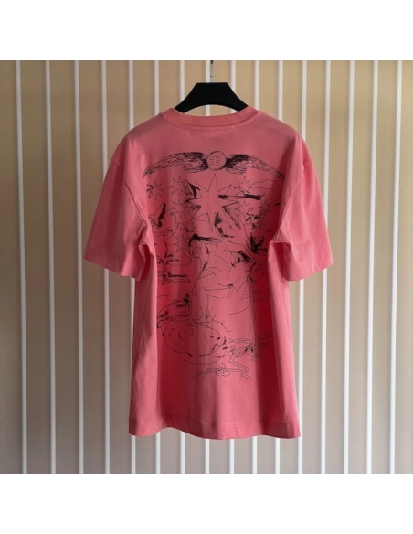 Givenchy Boxy fit t-shirt in cotton GIVENCHY Tarot Pink,Givenchy T Shirt,Tshirt,Low price high quality.