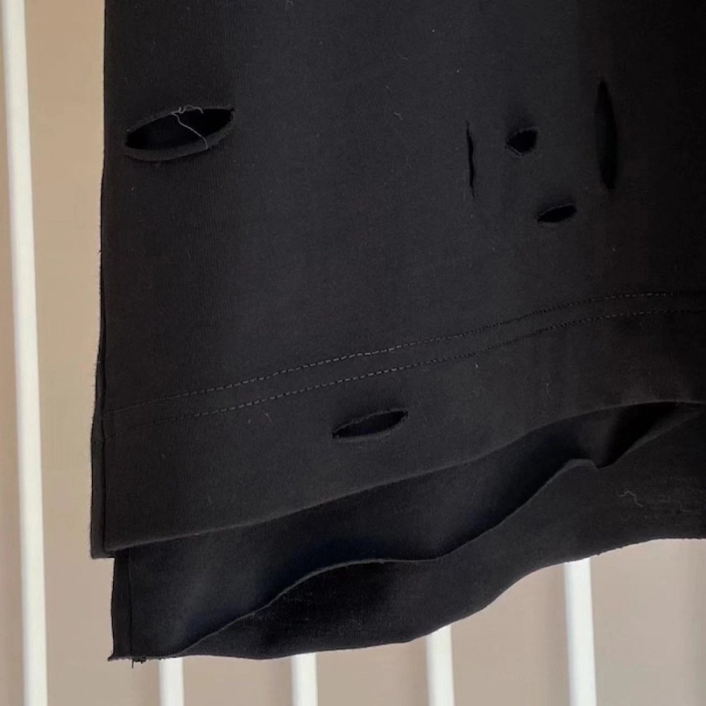 Givenchy Destroyed Layered Oversized T shirt Black,Givenchy T Shirt,Tshirt,Low price high quality.