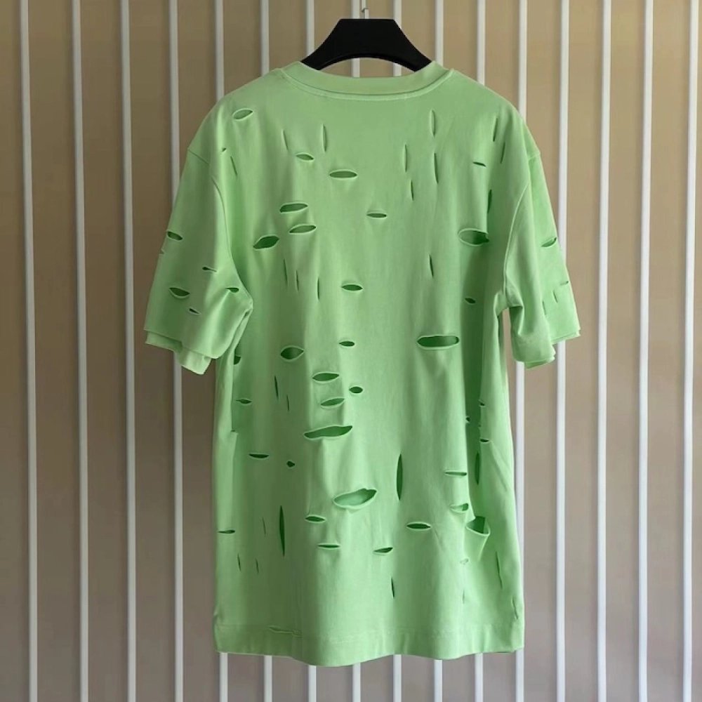 Givenchy Destroyed Layered Oversized T shirt Green,Givenchy T Shirt,Tshirt,Low price high quality.