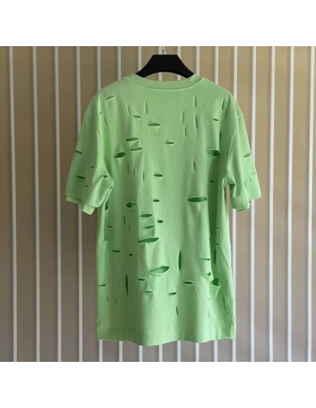 Givenchy Destroyed Layered Oversized T shirt Green,Givenchy T Shirt,Tshirt,Low price high quality.