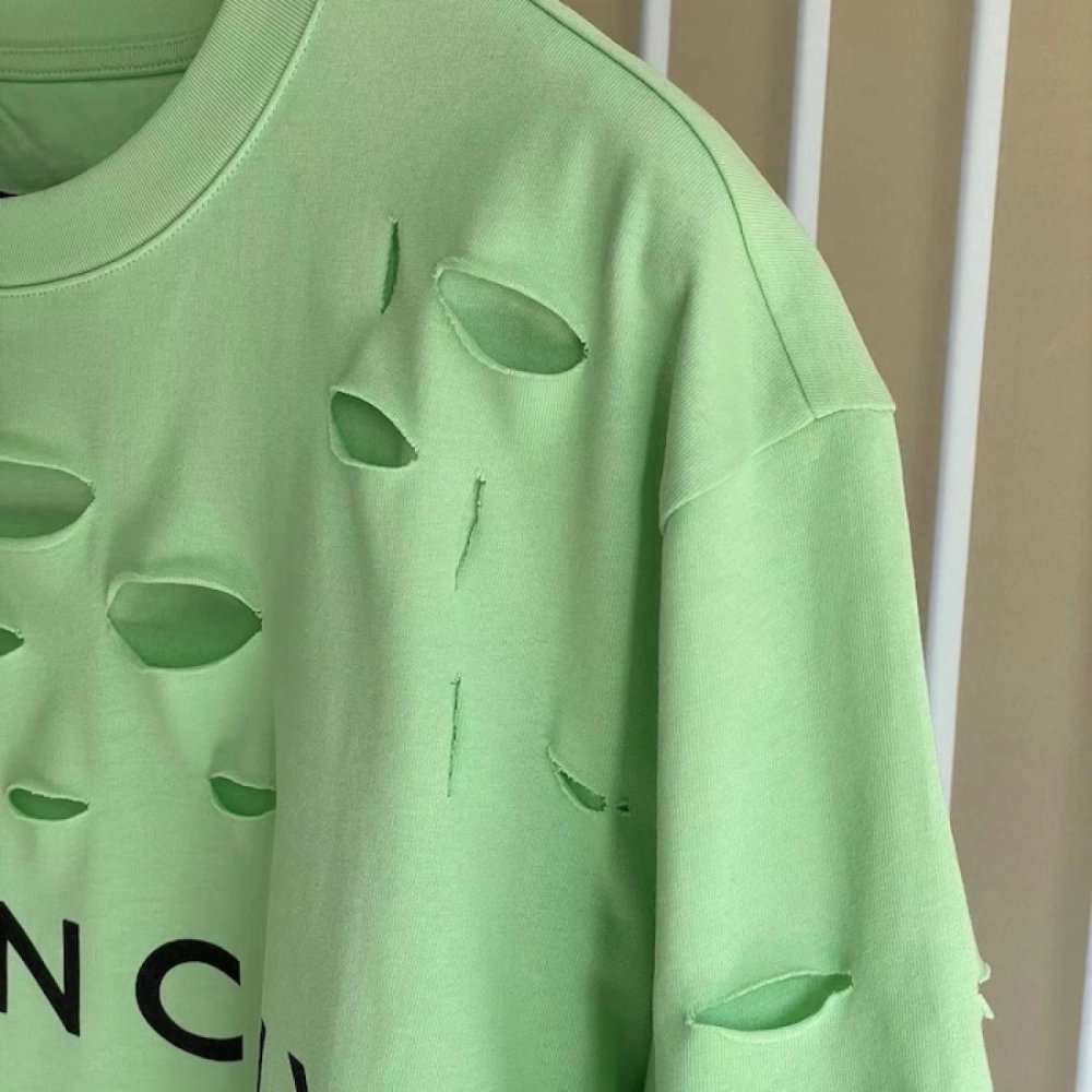Givenchy Destroyed Layered Oversized T shirt Green,Givenchy T Shirt,Tshirt,Low price high quality.
