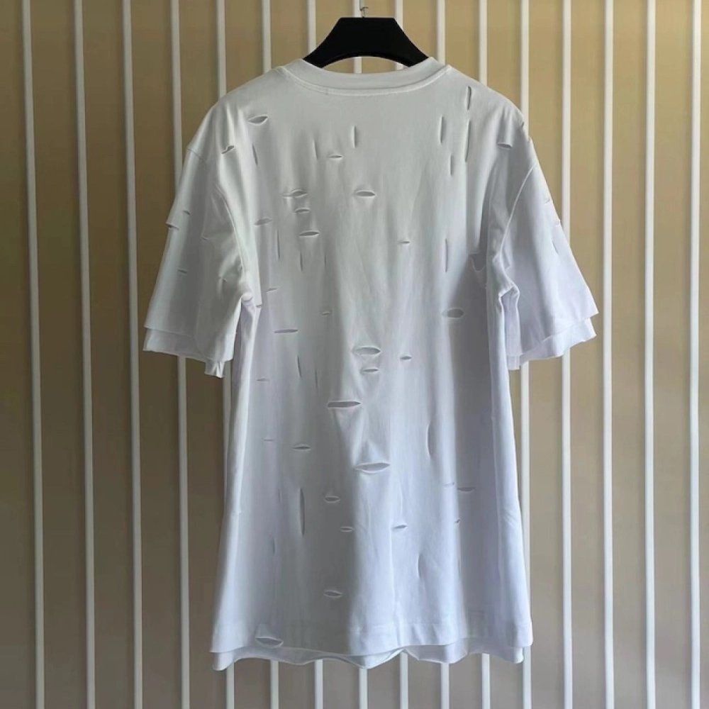 Givenchy Destroyed Layered Oversized T shirt White,Givenchy T Shirt,Tshirt,Low price high quality.