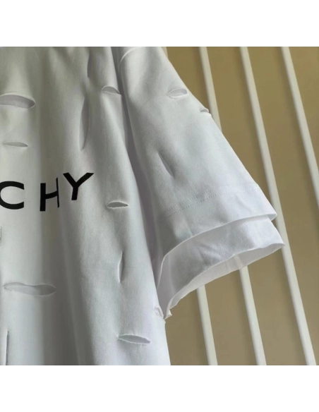 Givenchy Destroyed Layered Oversized T shirt White,Givenchy T Shirt,Tshirt,Low price high quality.