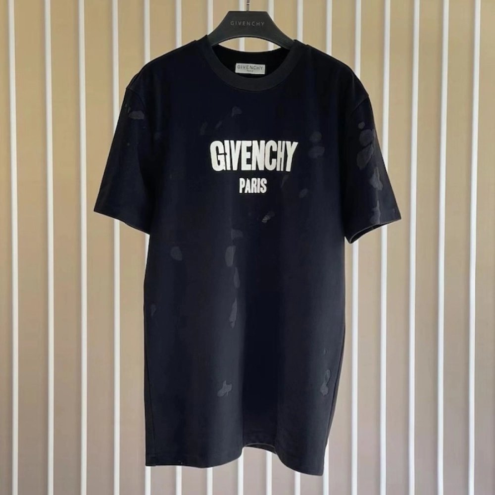 Givenchy Paris Distressed Oversized T Shirt Black,Givenchy T Shirt,Tshirt,Low price high quality.