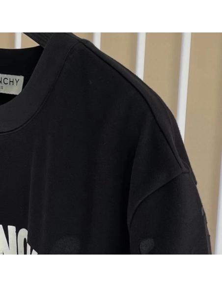 Givenchy Paris Distressed Oversized T Shirt Black,Givenchy T Shirt,Tshirt,Low price high quality.