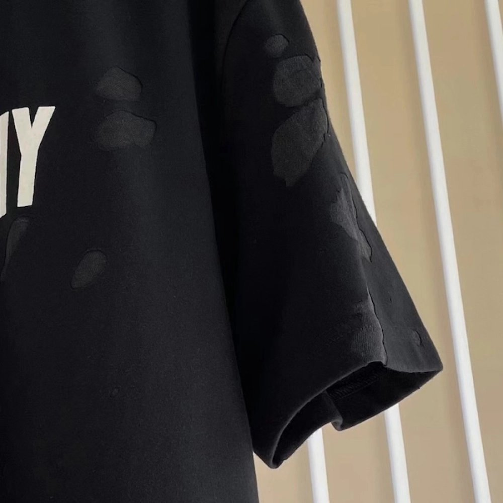 Givenchy Paris Distressed Oversized T Shirt Black,Givenchy T Shirt,Tshirt,Low price high quality.