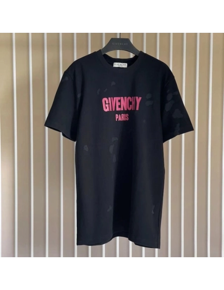 Givenchy Paris Distressed Oversized T Shirt Black Red,Givenchy T Shirt,Tshirt,Low price high quality.