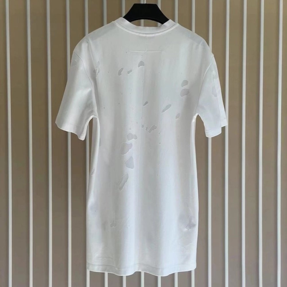 Givenchy Paris Distressed Oversized T Shirt White Black,Givenchy T Shirt,Tshirt,Low price high quality.