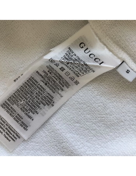 Gucci Printed cotton jersey T-shirt White,Gucci T Shirt,Tshirt,Low price high quality.