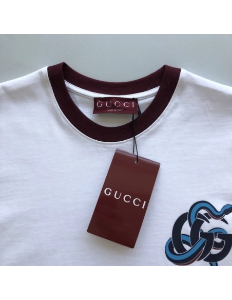 Gucci Printed medium cotton jersey T-shirt White,Gucci T Shirt,Tshirt,Low price high quality.