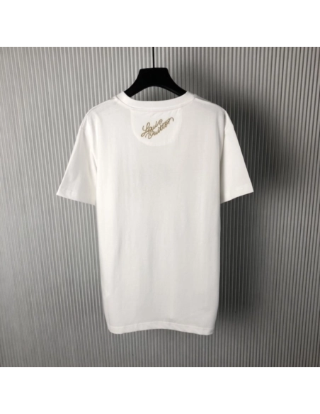 Louis Vuitton Embellished Cotton T-Shirt 1AGJZR,Louis Vuitton T Shirt,Tshirt,Low price high quality.