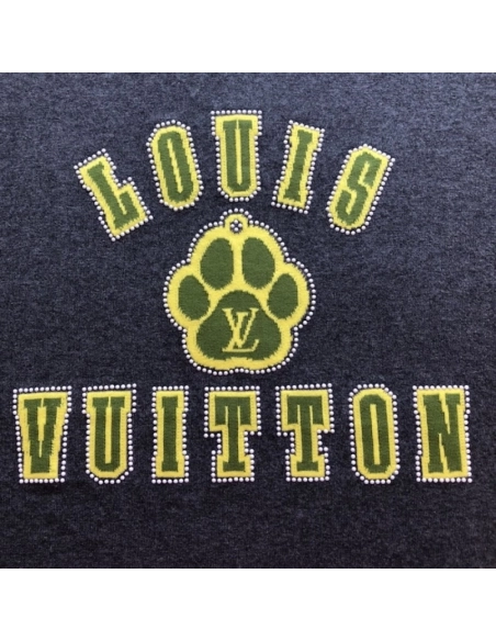 Louis Vuitton Embellished Short-Sleeved Cotton Crewneck 1AGJSB,Louis Vuitton T Shirt,Tshirt,Low price high quality.