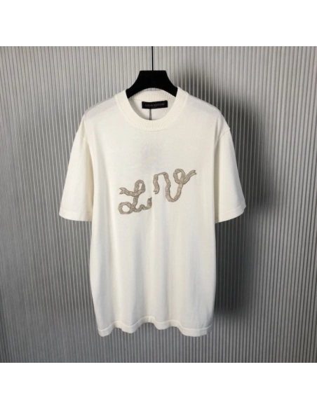 Louis Vuitton Embellished Short-Sleeved Cotton Crewneck 1AGJTZ,Louis Vuitton T Shirt,Tshirt,Low price high quality.