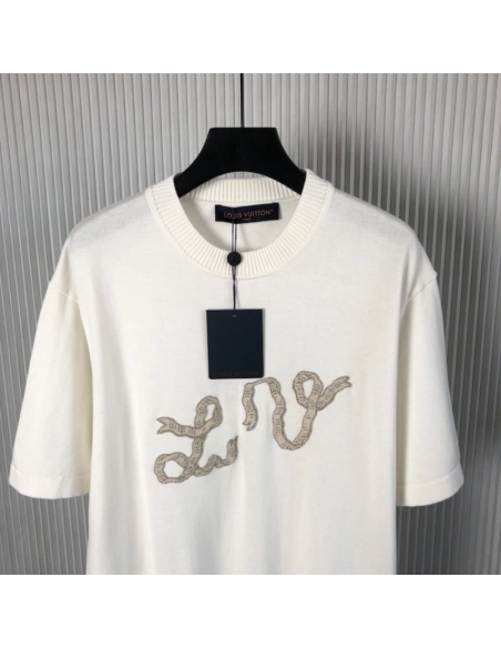 Louis Vuitton Embellished Short-Sleeved Cotton Crewneck 1AGJTZ,Louis Vuitton T Shirt,Tshirt,Low price high quality.