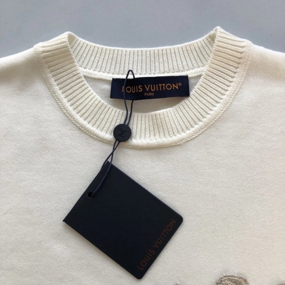 Louis Vuitton Embellished Short-Sleeved Cotton Crewneck 1AGJTZ,Louis Vuitton T Shirt,Tshirt,Low price high quality.