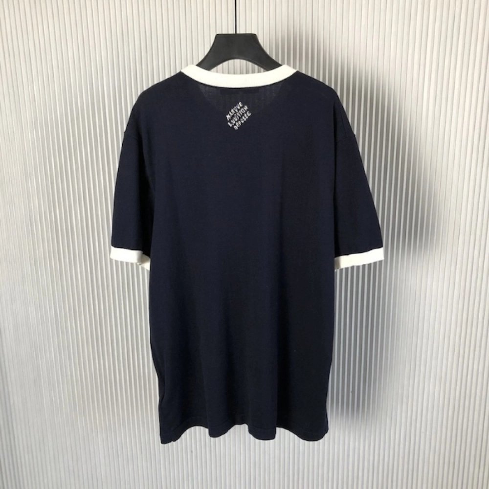 Louis Vuitton Graphic Intarsia Short-Sleeved Cotton Crewneck 1AFXR7,Louis Vuitton T Shirt,Tshirt,Low price high quality.