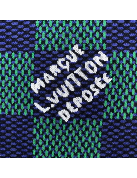 Louis Vuitton Jacquard Damier Short-Sleeved Cotton Crewneck 1AHBCV,Louis Vuitton T Shirt,Tshirt,Low price high quality.