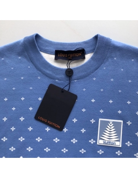 Louis Vuitton Knitted Cotton T-Shirt 1AGJUG,Louis Vuitton T Shirt,Tshirt,Low price high quality.