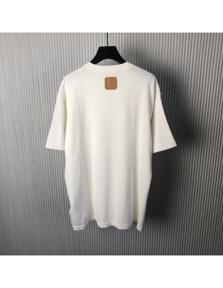 Louis Vuitton VVN Patch Short-Sleeved Cotton Crewneck 1AHCWB,Louis Vuitton T Shirt,Tshirt,Low price high quality.