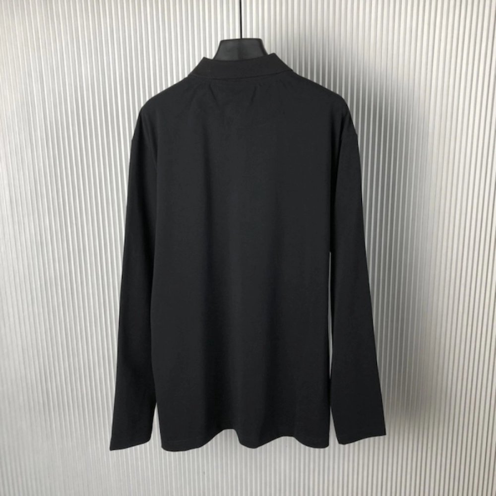 Prada Long-sleeved piqu¨¦ and Re-Nylon polo shirt,Prada Shirt,Shirt,Low price high quality.