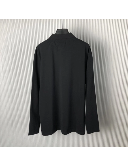 Prada Long-sleeved piqu¨¦ and Re-Nylon polo shirt,Prada Shirt,Shirt,Low price high quality.