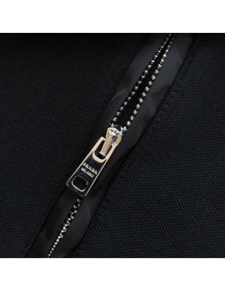 Prada Long-sleeved piqu¨¦ and Re-Nylon polo shirt,Prada Shirt,Shirt,Low price high quality.