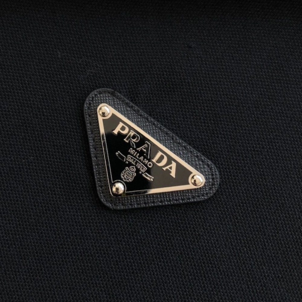 Prada Long-sleeved piqu¨¦ and Re-Nylon polo shirt,Prada Shirt,Shirt,Low price high quality.