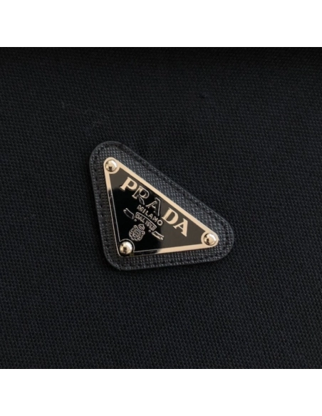 Prada Long-sleeved piqu¨¦ and Re-Nylon polo shirt,Prada Shirt,Shirt,Low price high quality.