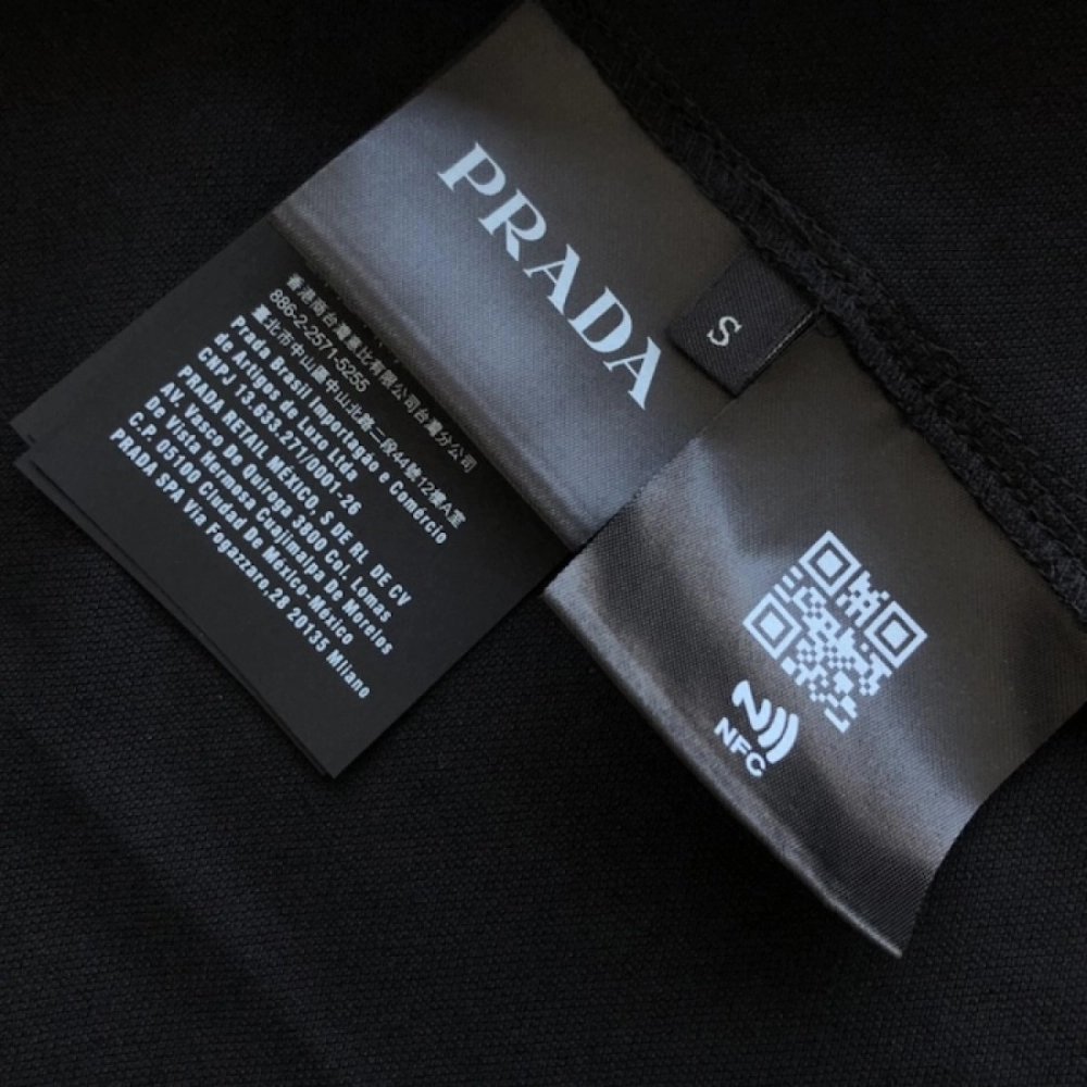 Prada Long-sleeved piqu¨¦ and Re-Nylon polo shirt,Prada Shirt,Shirt,Low price high quality.