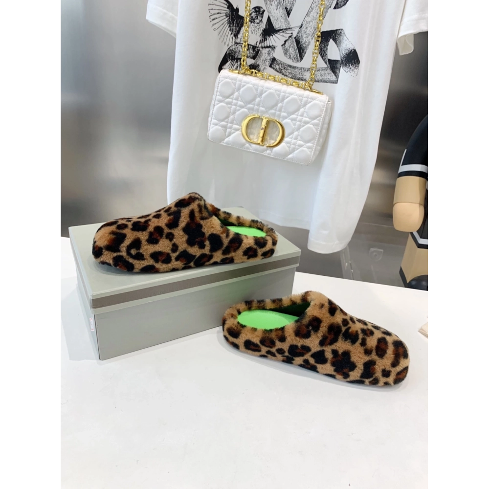 Marni Fussbett Sabot Slide Leopard PB,Marni Slide,Men Sneakers