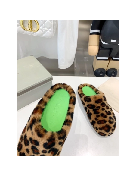 Marni Fussbett Sabot Slide Leopard PB,Marni Slide,Men Sneakers