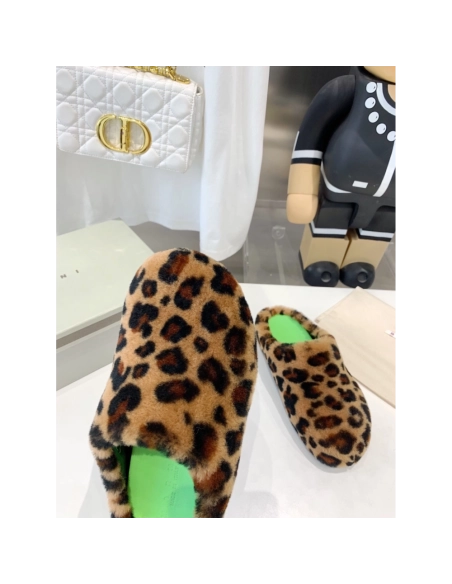 Marni Fussbett Sabot Slide Leopard PB,Marni Slide,Men Sneakers